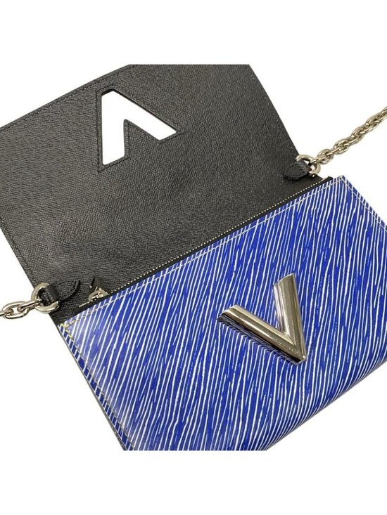 Louis Vuitton Wallet Twist Portefeuille Chain Blue Leather - Picture 3 of 13